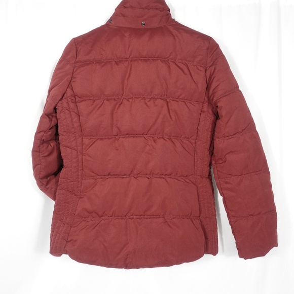 Old Navy Maroon Berry Puffer Jacket | Women’s Small Warm Lightweight Coat - Picture 6 of 9